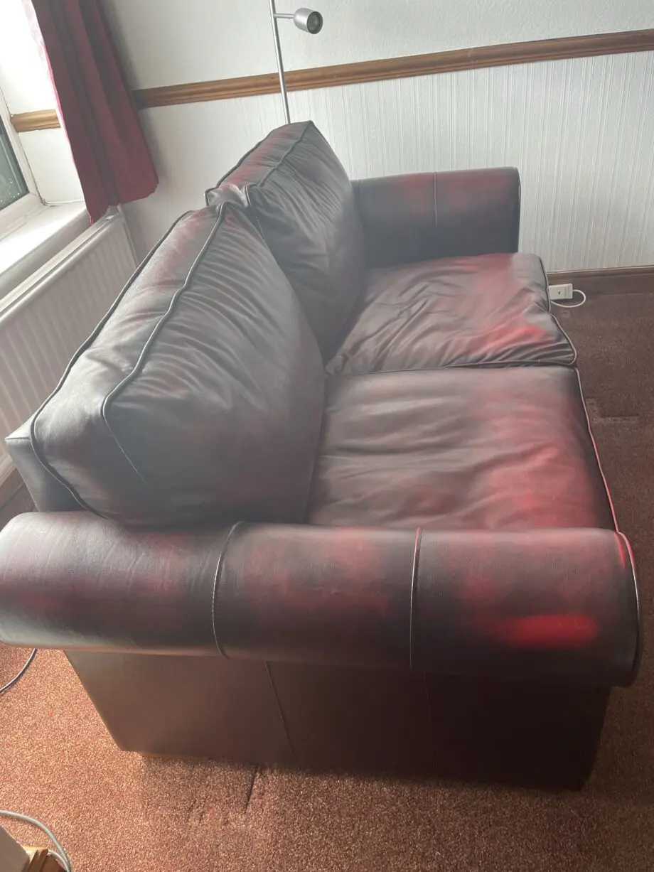Chesterfield Carmen 3 seater leather sofas x 2