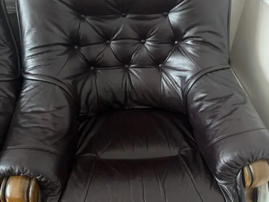 Brown leather arm chair