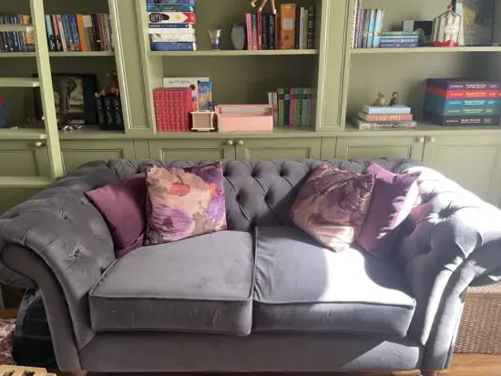 Fina Furniture Grey Velvet Sofa
