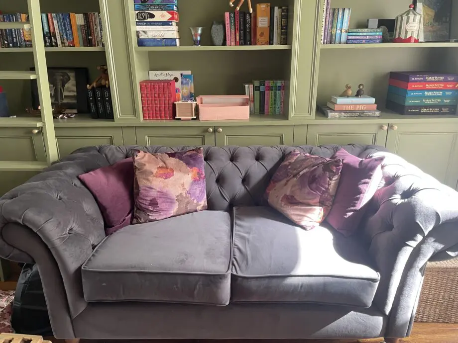 Fina Furniture Grey Velvet Sofa
