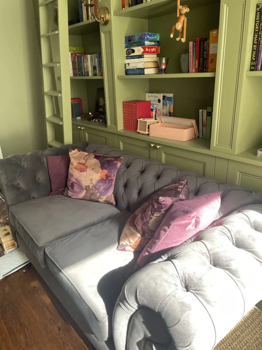 Fina Furniture Grey Velvet Sofa
