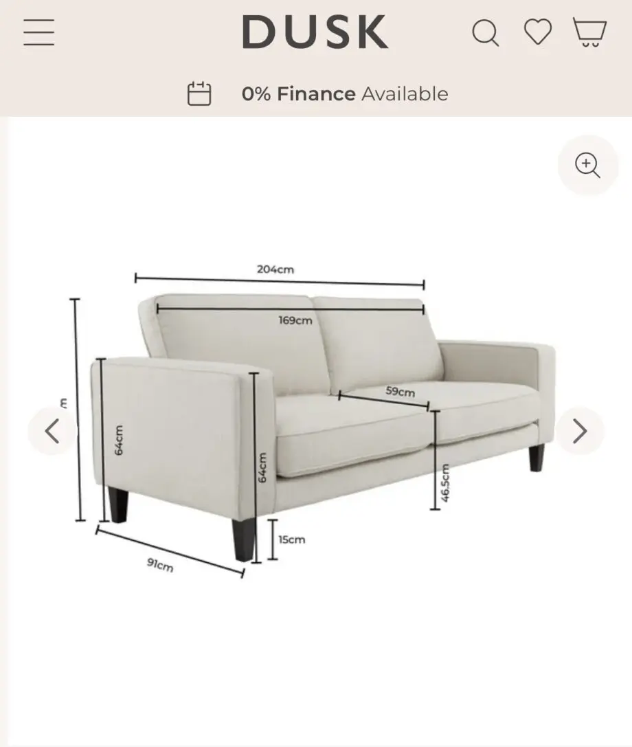 DUSK SOHO 3 seater sofa-SLATE