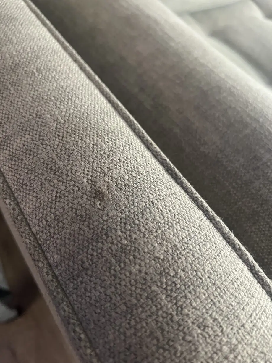 Linen swyft sofa and footstool