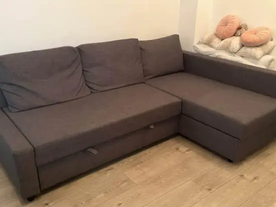 Dark grey sofa bed - FRIHETEN IKEA