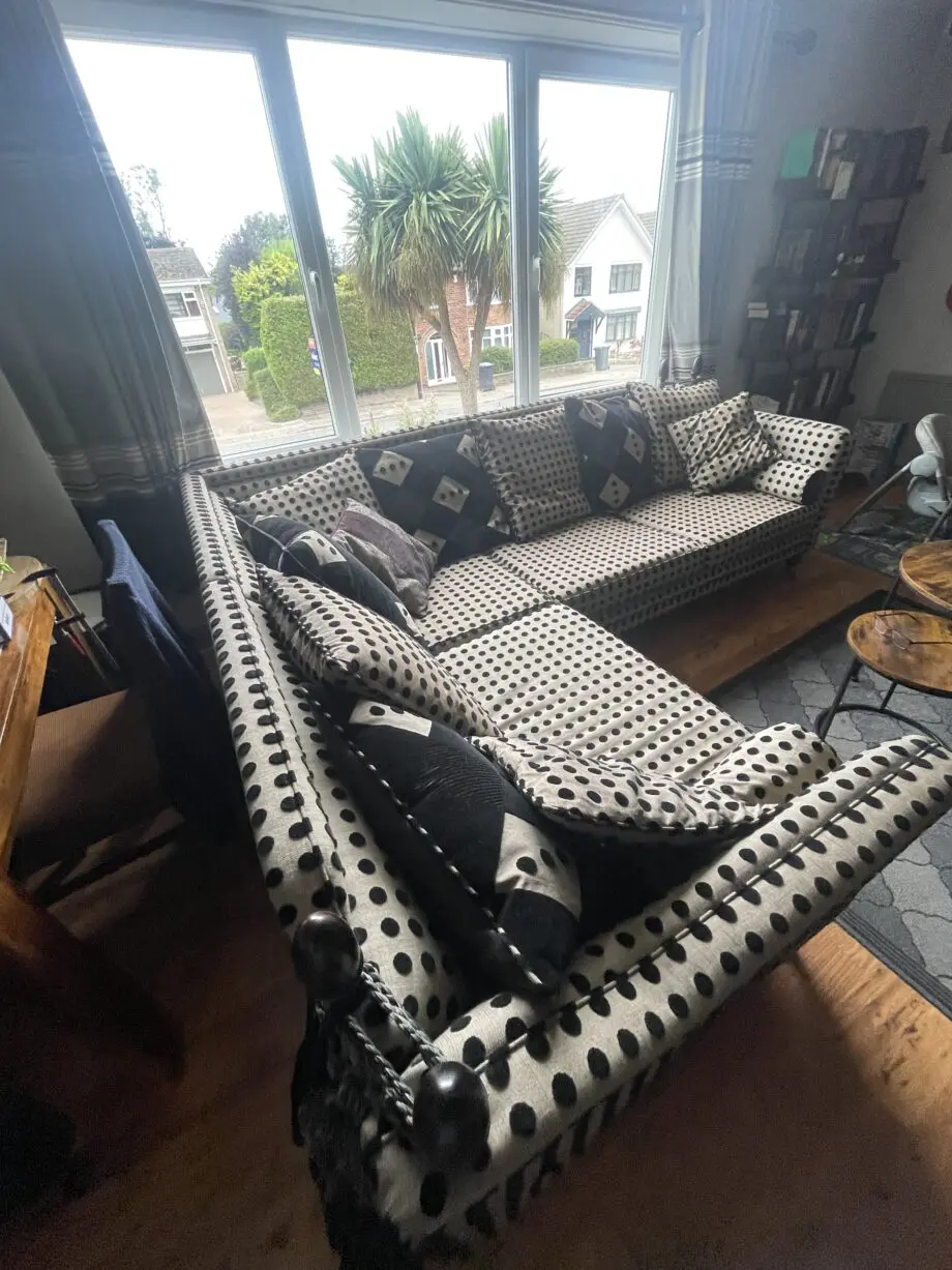 Bespoke made corner Knole sofa