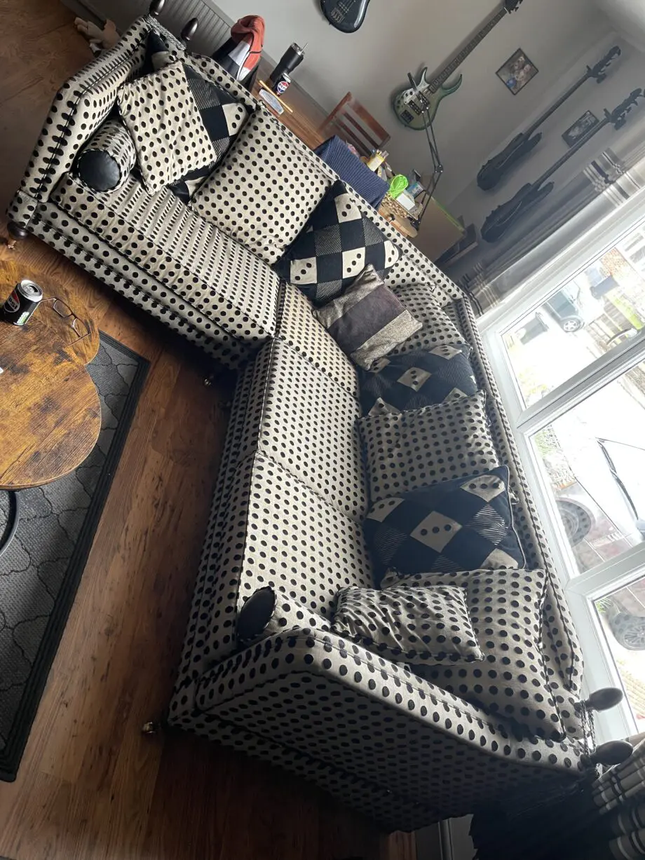 Bespoke made corner Knole sofa