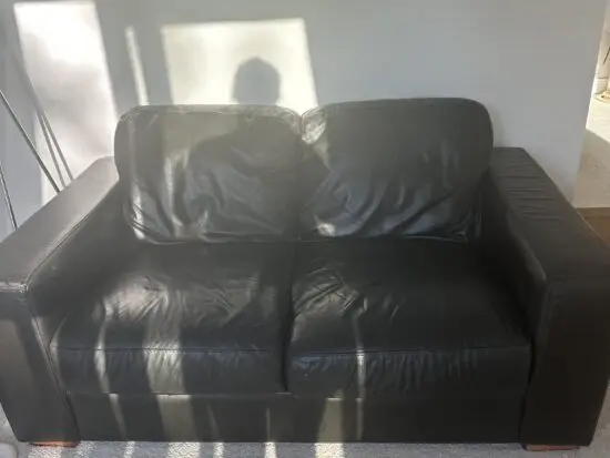 Two seater Italian leather sofa