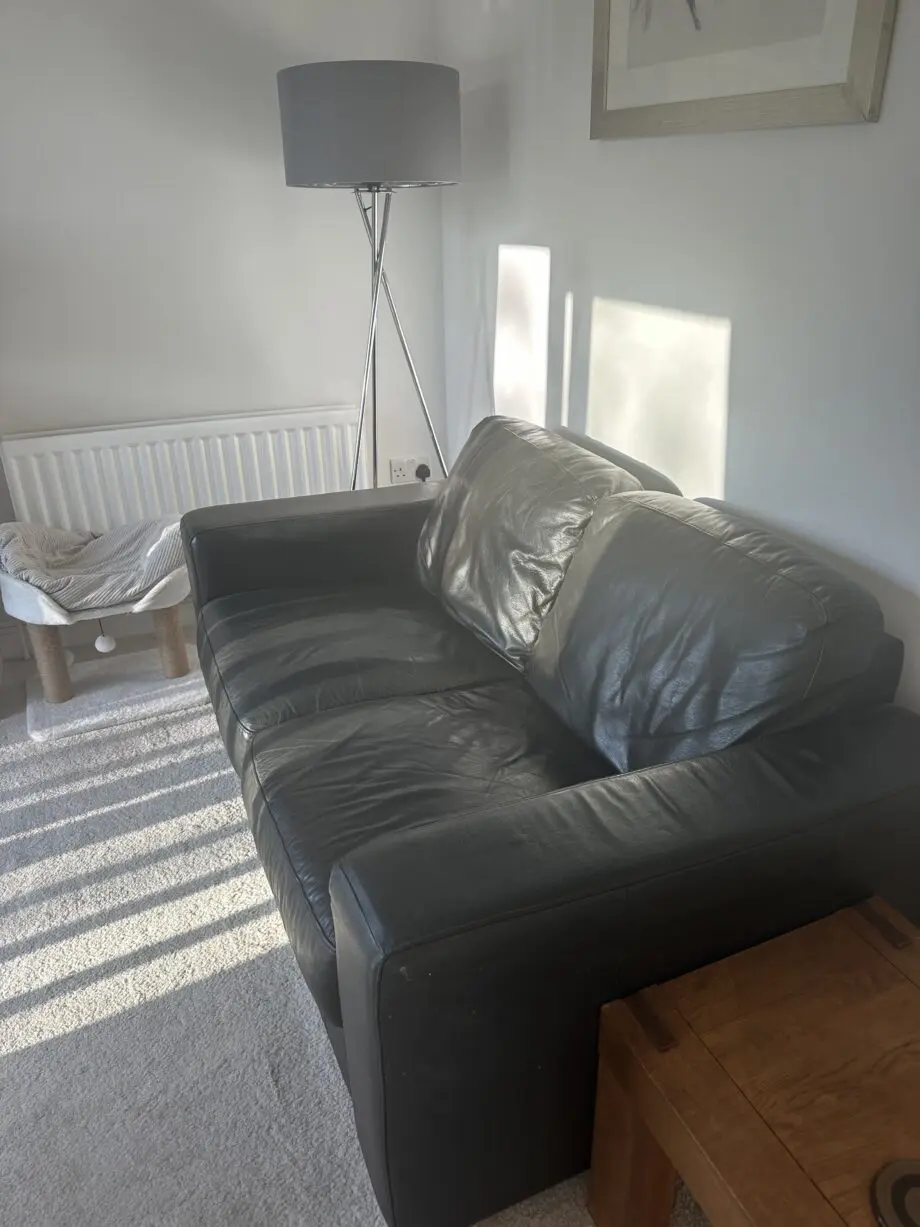 Two seater Italian leather sofa