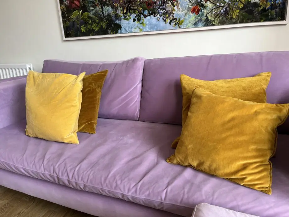 Elegant large Lilac sofa