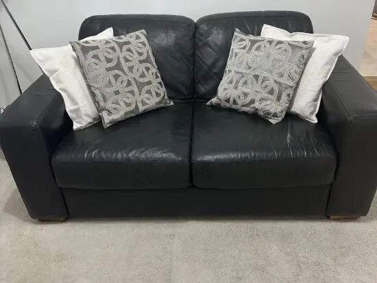 Two seater Italian leather sofa