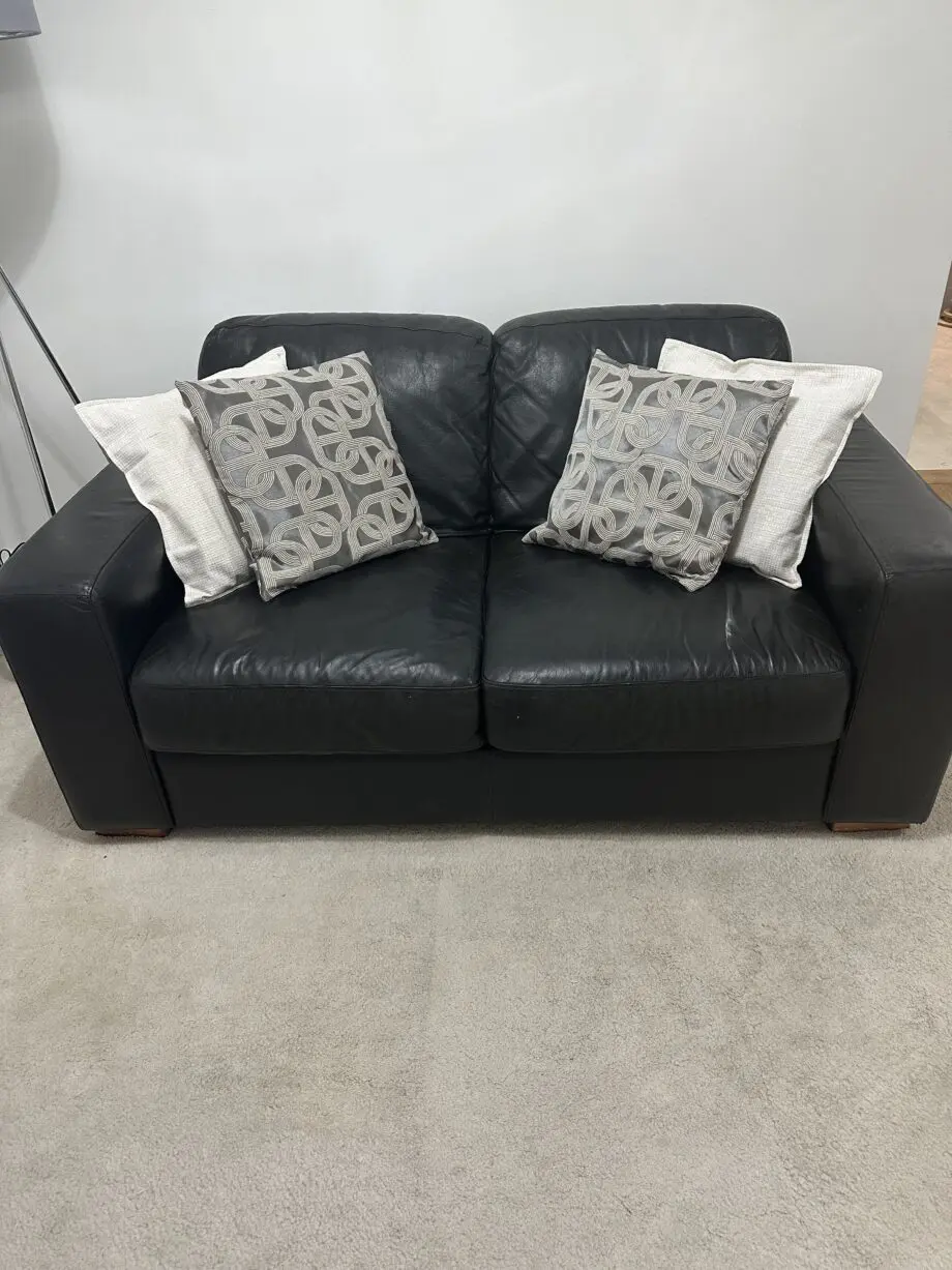 Two seater Italian leather sofa