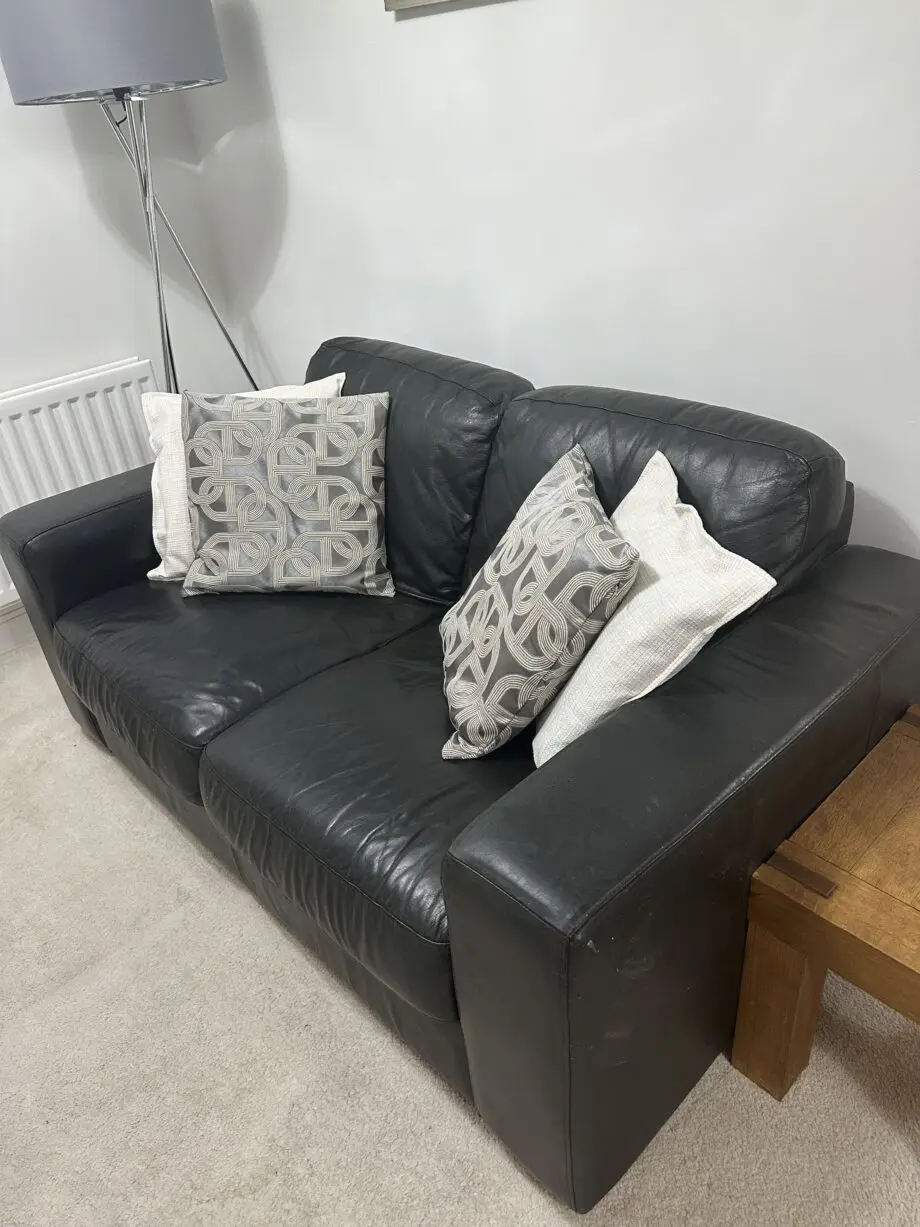 Two seater Italian leather sofa