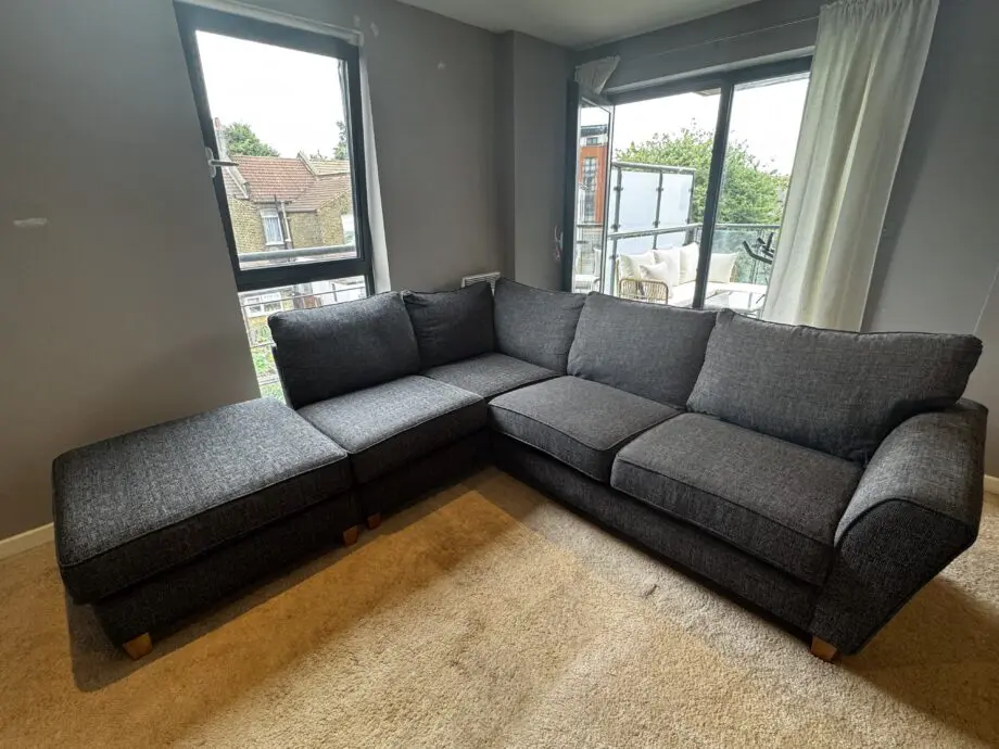 Charcoal corner sofa