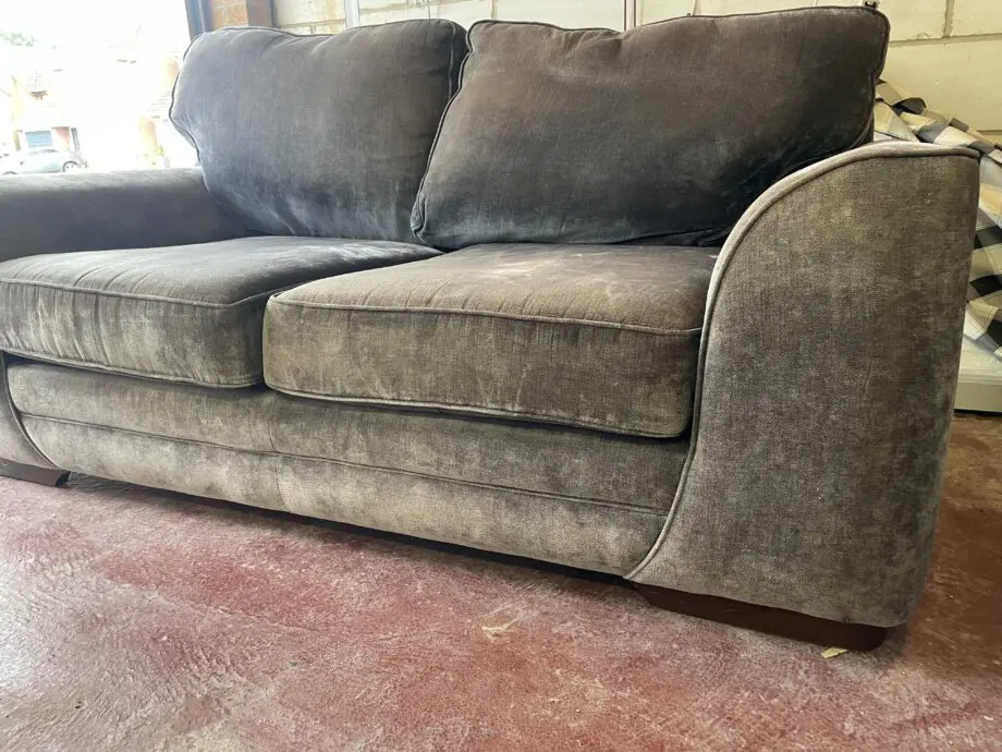 2 seater grey/ dark blue sofa