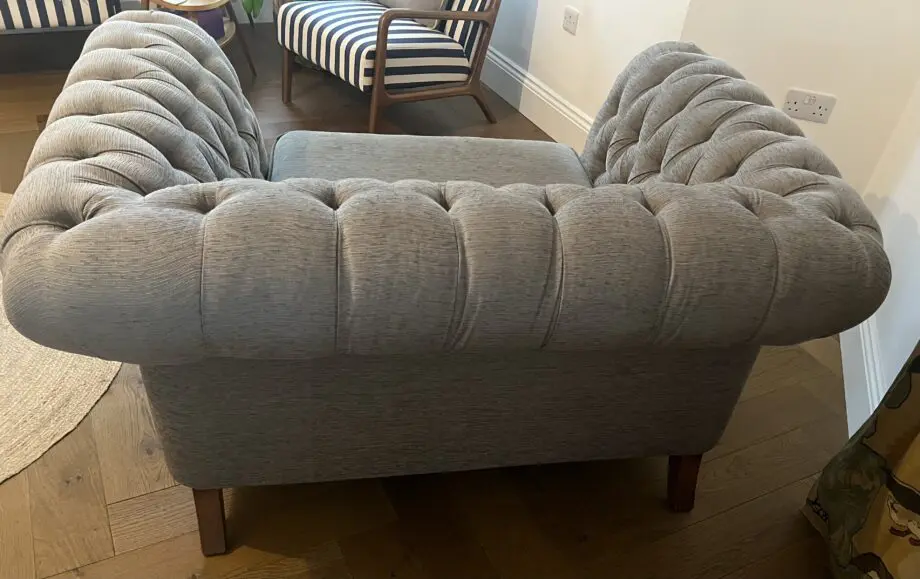 M&S Chesterfield Sofa and Love Seat. Mushroom. Made in England. Portobello.