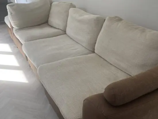 Corner sofa, 4 seats , foot stall /end piece.