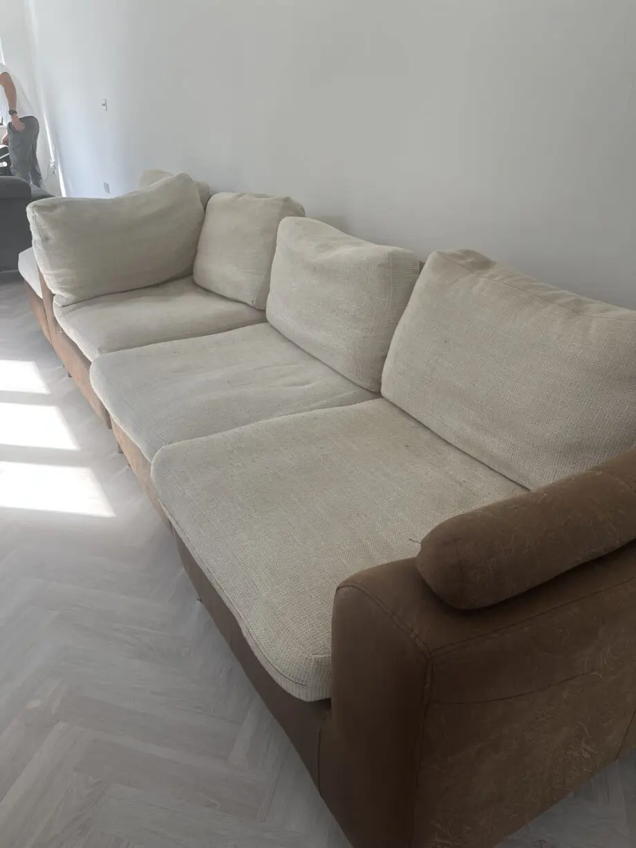 Corner sofa, 4 seats , foot stall /end piece.