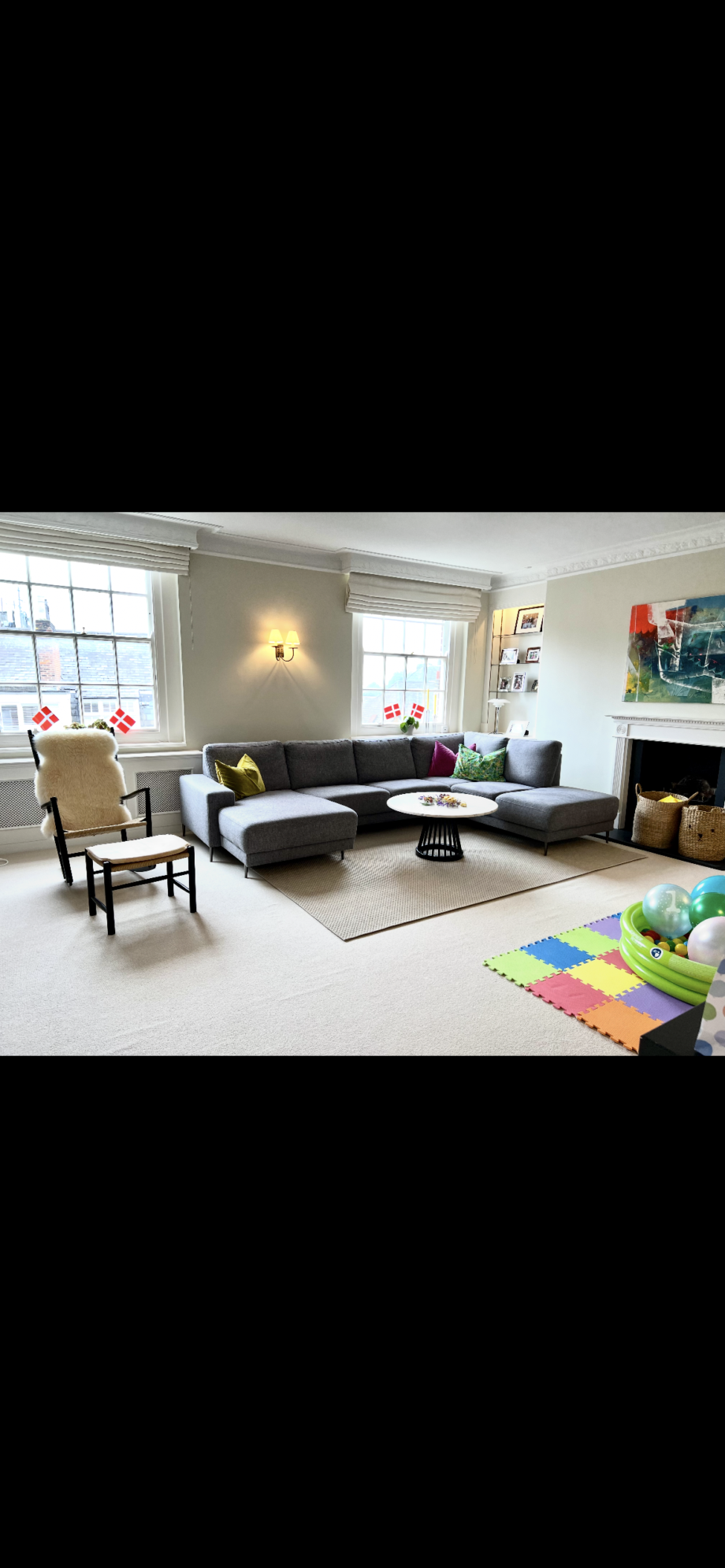 Grey corner sofa