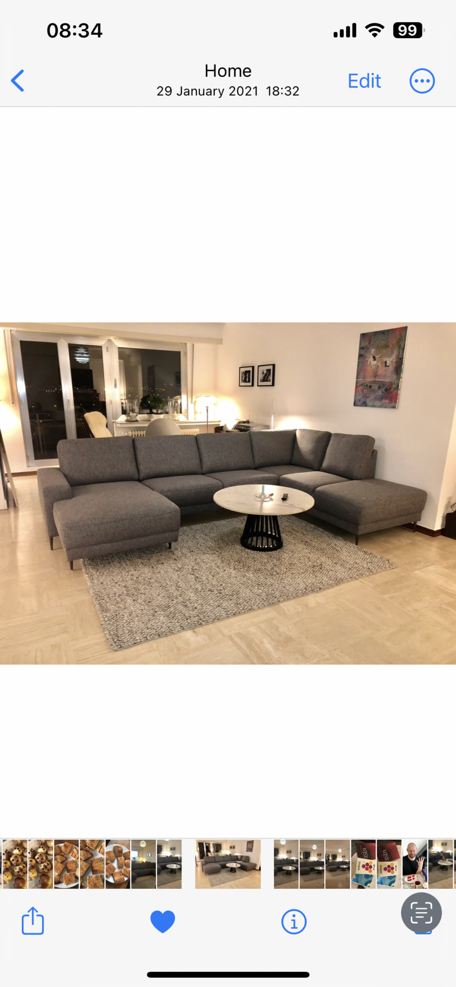 Grey corner sofa