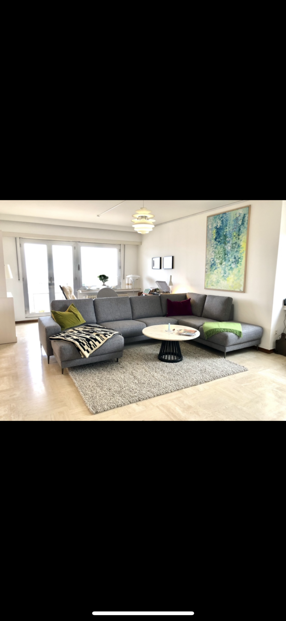 Grey corner sofa
