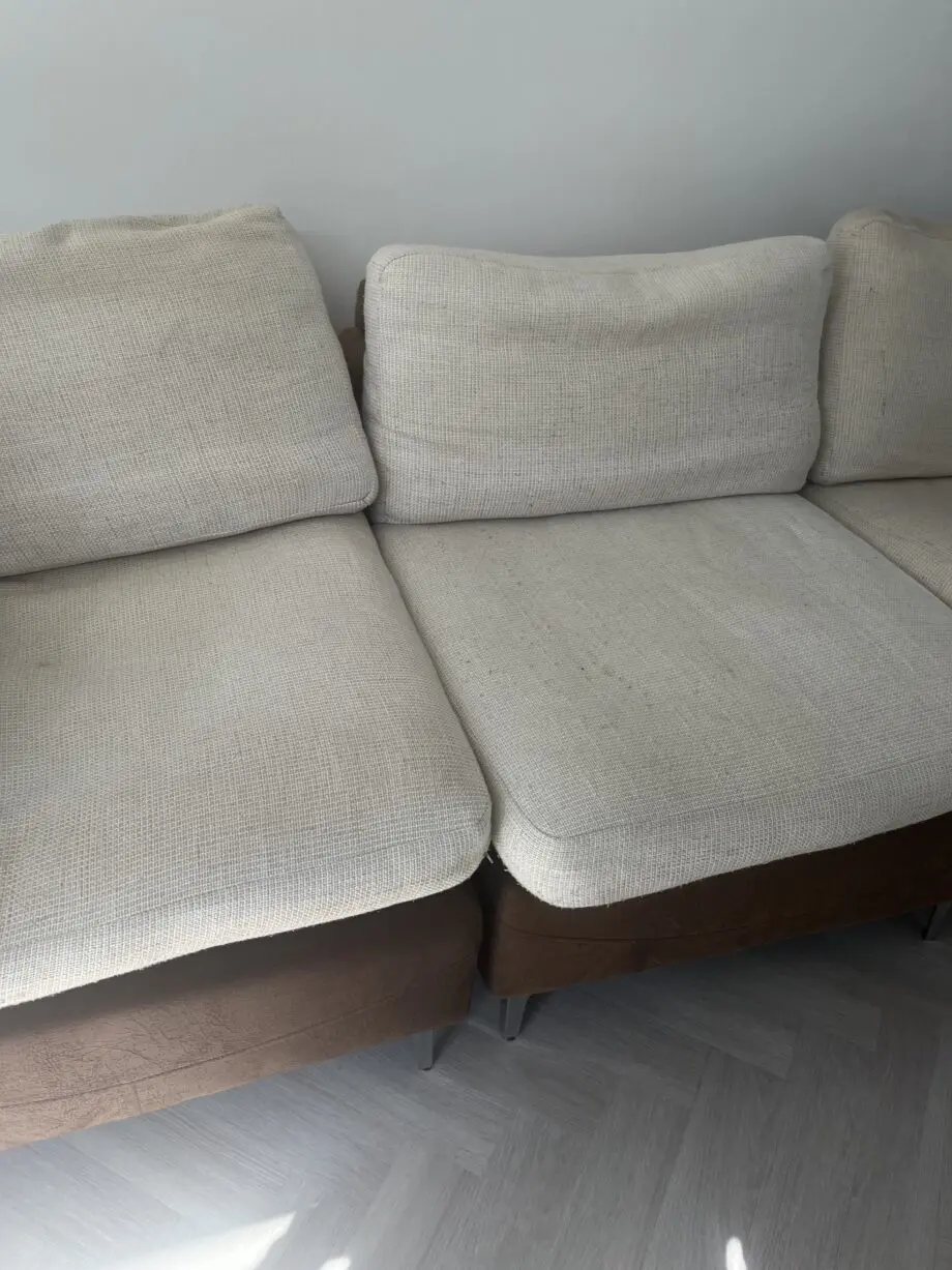Corner sofa, 4 seats , foot stall /end piece.