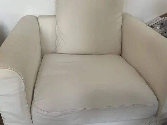 Comfy Cream Armchair – Removable Cover