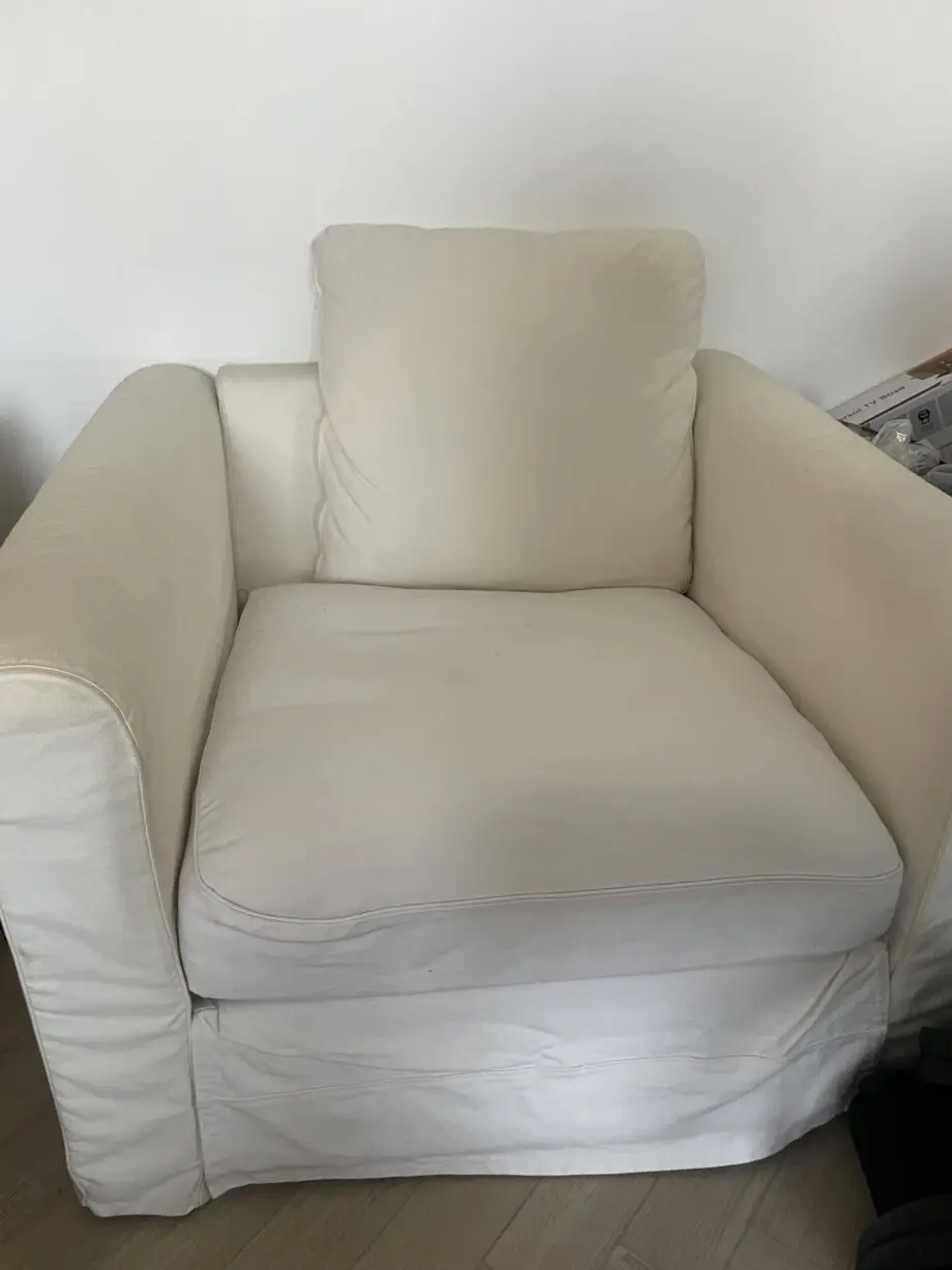 Comfy Cream Armchair – Removable Cover