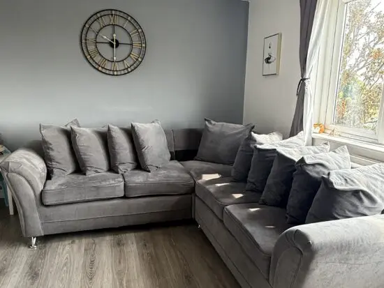 Stylish Grey Corner Sofa