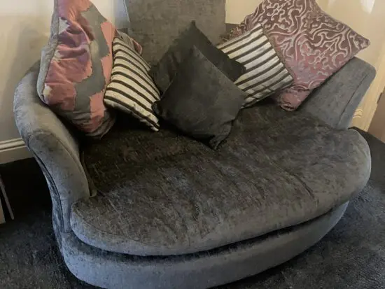 Large grey cuddle chair