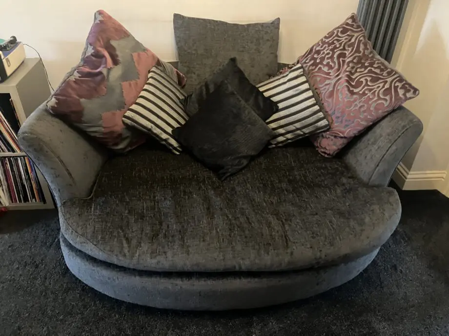 Large grey cuddle chair