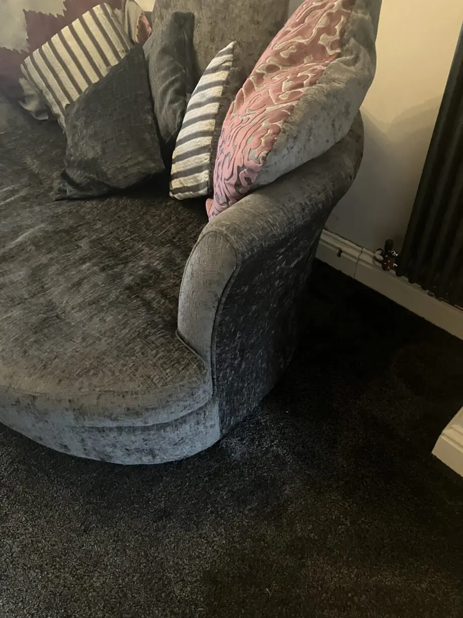 Large grey cuddle chair