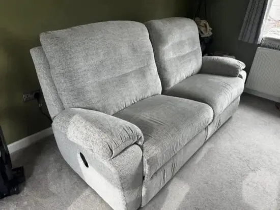 SCS Silver 3 Seater Reclining Sofa