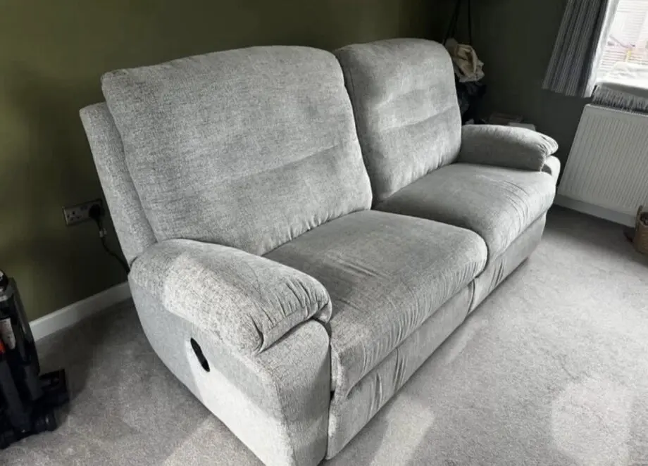 SCS Silver 3 Seater Reclining Sofa
