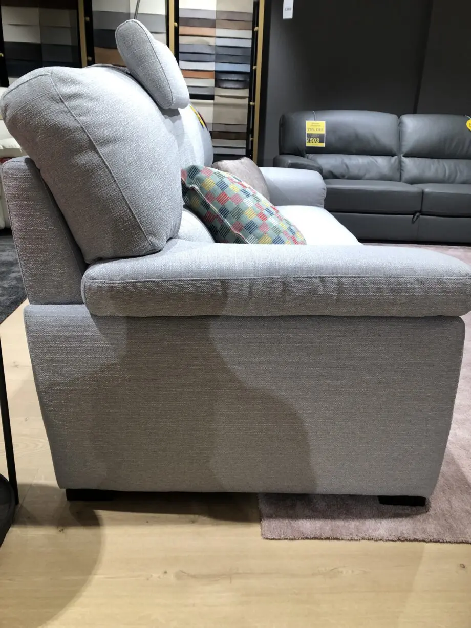 SCS Arvigo 3 Seater Grey Sliding Sofa with Sliding Footrest