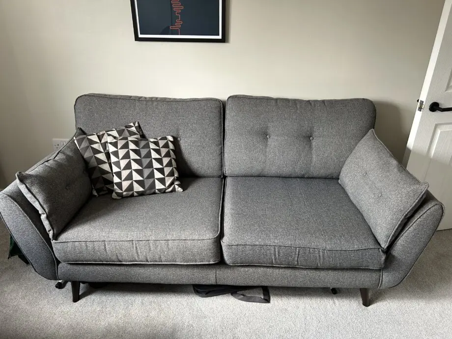 DFS x French Connection Grey Zinc 3 Seater Sofa