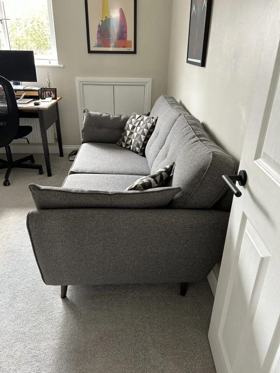 DFS x French Connection Grey Zinc 3 Seater Sofa