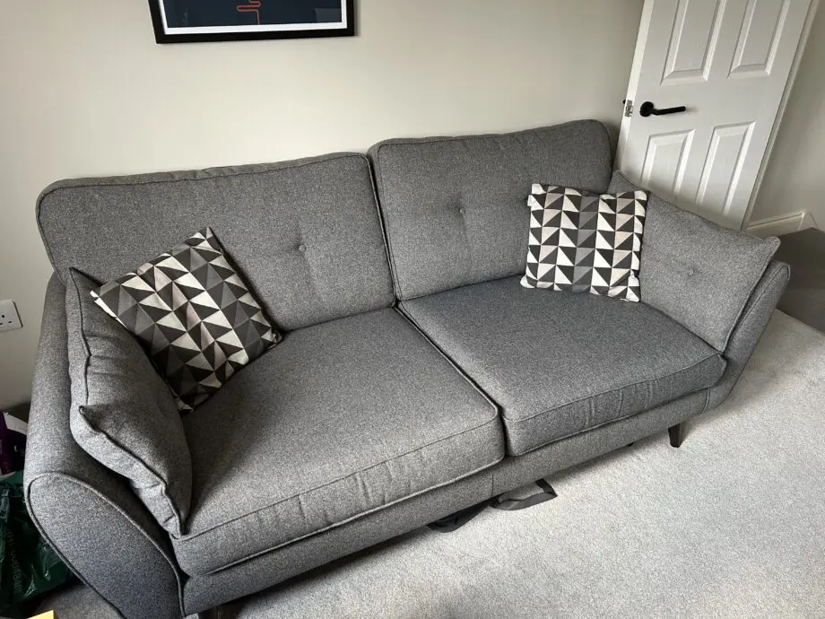 DFS x French Connection Grey Zinc 3 Seater Sofa