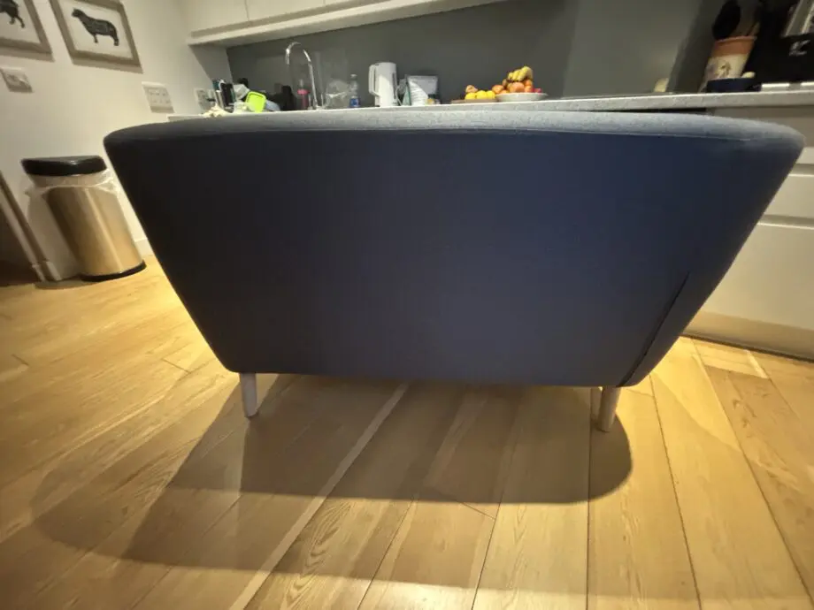 Two seat navy blue sofa