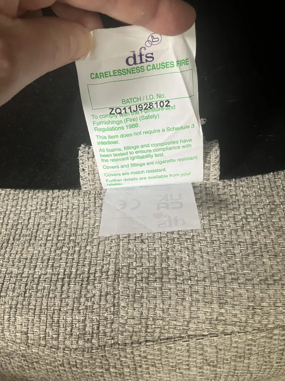 DFS Grey swivel love chair