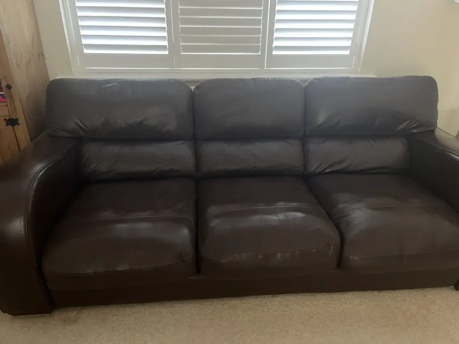 Brown Leather Sofa from John Lewis