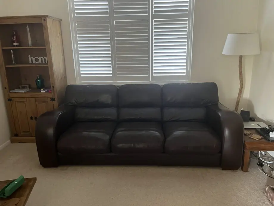 Brown Leather Sofa from John Lewis