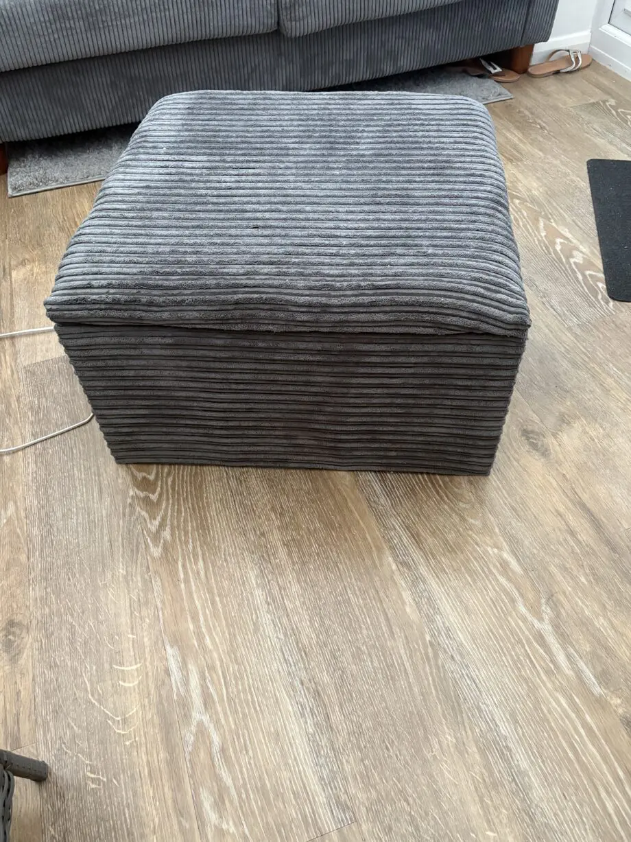 Open lid footstool
