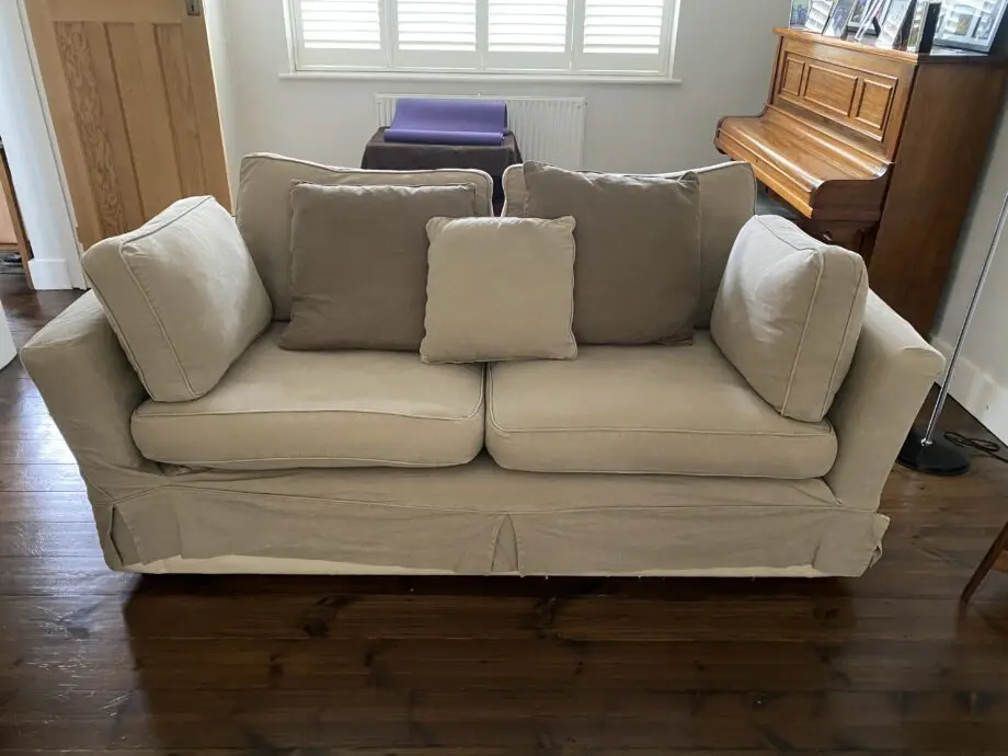 Sofa Workshop - x2 Sofa Set and Footstool - Jack Corner Range - Truffle Colour