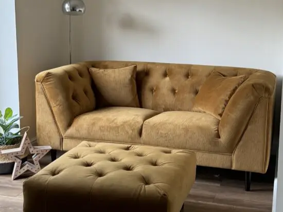 Sofology Bridgerton 2 seater Sofa - Vadar Nugget Gold