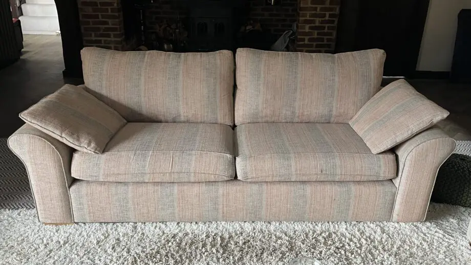Next Brown woven stripe Garda 4 seater sofa