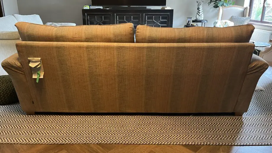 Next Brown woven stripe Garda 4 seater sofa