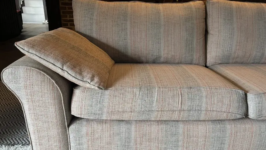 Next Brown woven stripe Garda 4 seater sofa
