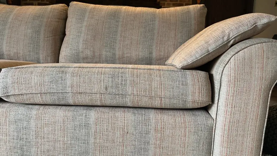 Next Brown woven stripe Garda 4 seater sofa