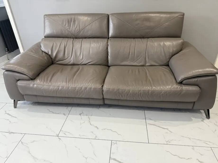Grey electric recliner with usb charging points