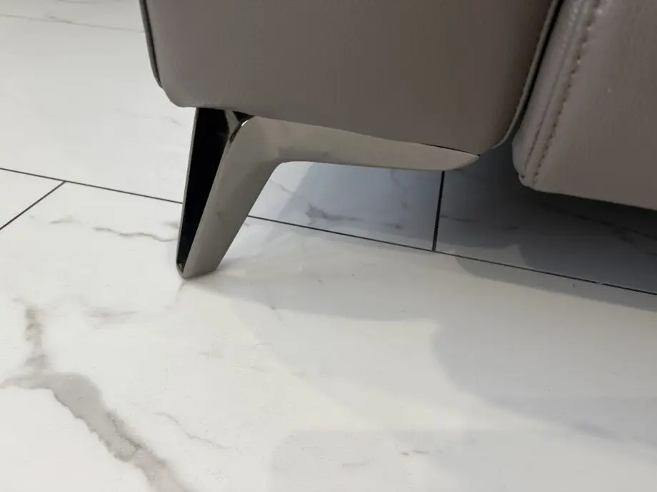 Grey electric recliner with usb charging points
